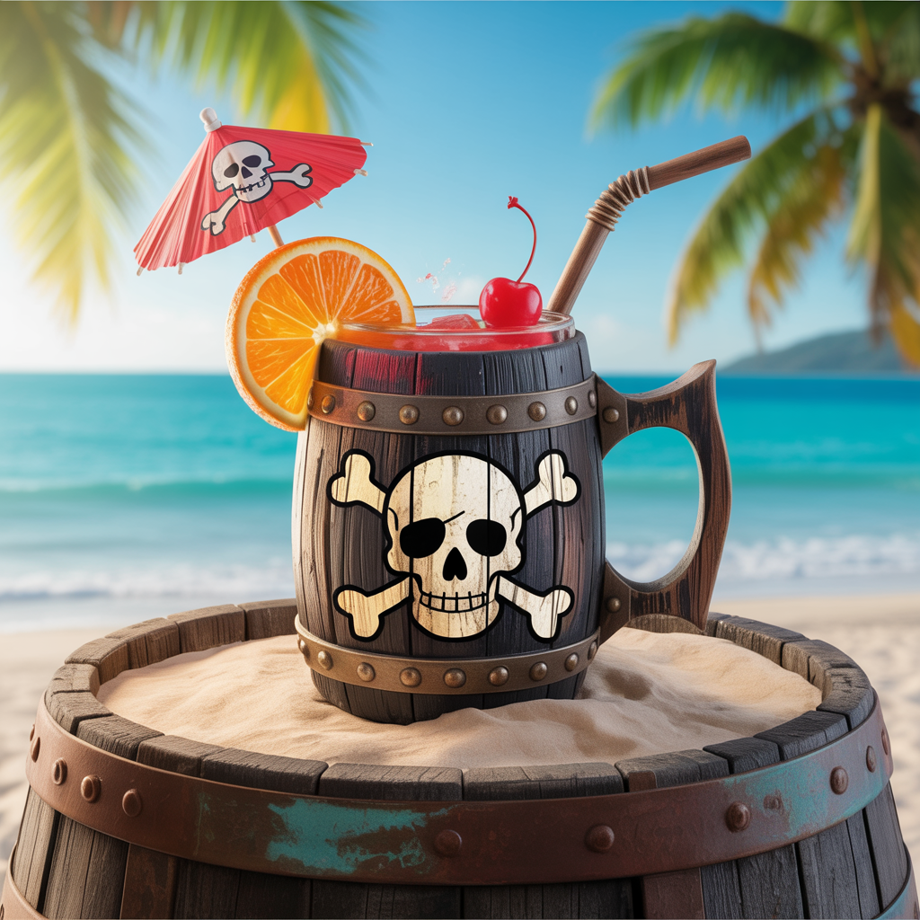 The Buccaneer’s Brew — Unlimited drinks, beach vibes, and pirate tales — the ultimate open bar experience.